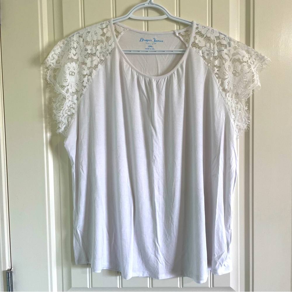 Draper James Lace Shirt Sleeved Top - XXL